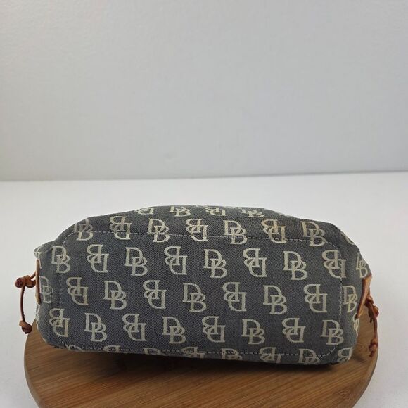 Dooney & Bourke Monogram Tassel Tote Canvas‎ & Leather Double Handle Vintage Y2K - Picture 5 of 12